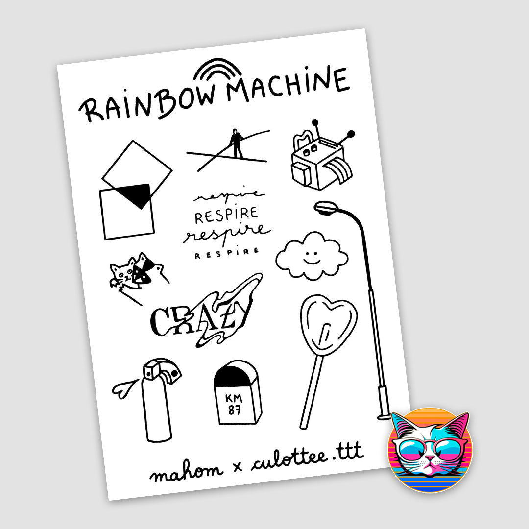 MAHOM - Tattoo et Pin's "Rainbow Machine"